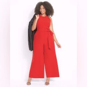 Lane Bryant Sleeveless Halter Lena Jumpsuit